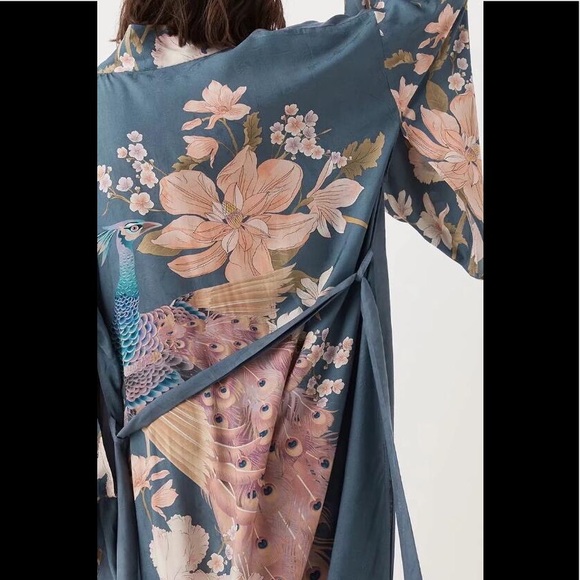Bird Of Paradise Gypsy Bohemian Kimono In Faded - Picture 10 of 16